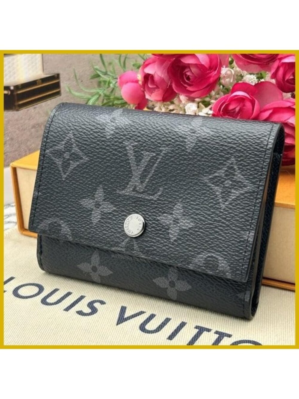 Louis Vuitton Monogram Eclipse Victor Wallet Folded